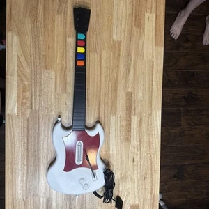 Playstation 2 Red and White Guitar Hero PS2 Game SG Wired Controller 95077.805 - Picture 1 of 11