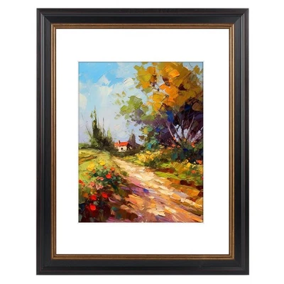 , Marco de fotos negro 11x14 con borde borgoña y dorado, tapete blanco para foto de 8x10... Foto 1 de 4