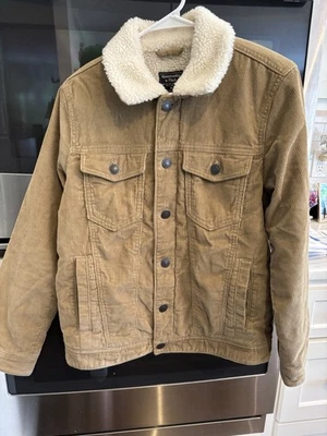 Chaqueta de Camionero Abercrombie Fitch XS Pana Forrada Sherpa Peso Pesado Foto 1 de 4