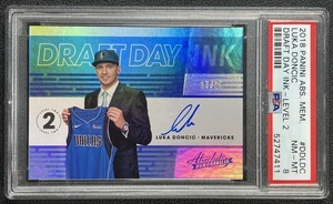LUKA DONCIC PSA 2018-19 PANINI ABSOLUTE DRAFT DAY INK LEVEL 2 ROOKIE AUTO RC /25 - Picture 1 of 2