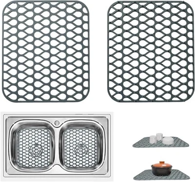 2x Spülbeckeneinlage Silikon 35*30cm Spülbeckenmatte Küche Sink Mat Spülmatte  - Bild 1 von 4