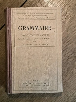 🇫🇷 Ancien Livre Scolaire Grammaire et Composition Française 1926 - Photo 1/4