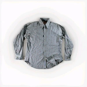 Robert Graham Freshly Laundered Long Sleeve Blue Striped Shirt Size Medium - Picture 1 of 14