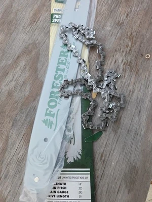 Barra Forester de 14" y cadena Oregon para Husqvarna T535IXP T540IXP .325 .043 59DL Foto 1 de 4