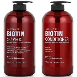 Biotin Shampoo und Conditioner Set für Haarwachstum, dünner werdende Haarkur, ... - Bild 1 von 8