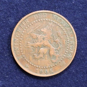 1905 Netherlands 1 One Cent Bronze Coin KM 132.1 - Picture 1 of 4