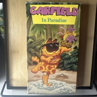 GARFIELD IN PARADISE VHS (very htf) GARFIELD VHS Tape Fox Video 1996 Vtg Cartoon — 第 1/4 张图片