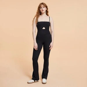 Blogilates Women's Peekaboo Flare Active Jumpsuit - Picture 1 of 13