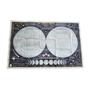 ORIGINAL Vintage 1969 National Geographic Society 27x42" Earth's Moon Map - Picture 1 of 2