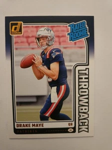 2024 Panini Donruss - Rated Rookies Throwbacks Drake Maye #49 (RC) - Picture 1 of 2