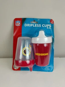 Washington REDSKINS 2 Pack Dripless Sippy Cups 8oz Baby Child Toddler COMANDERS - Picture 1 of 2