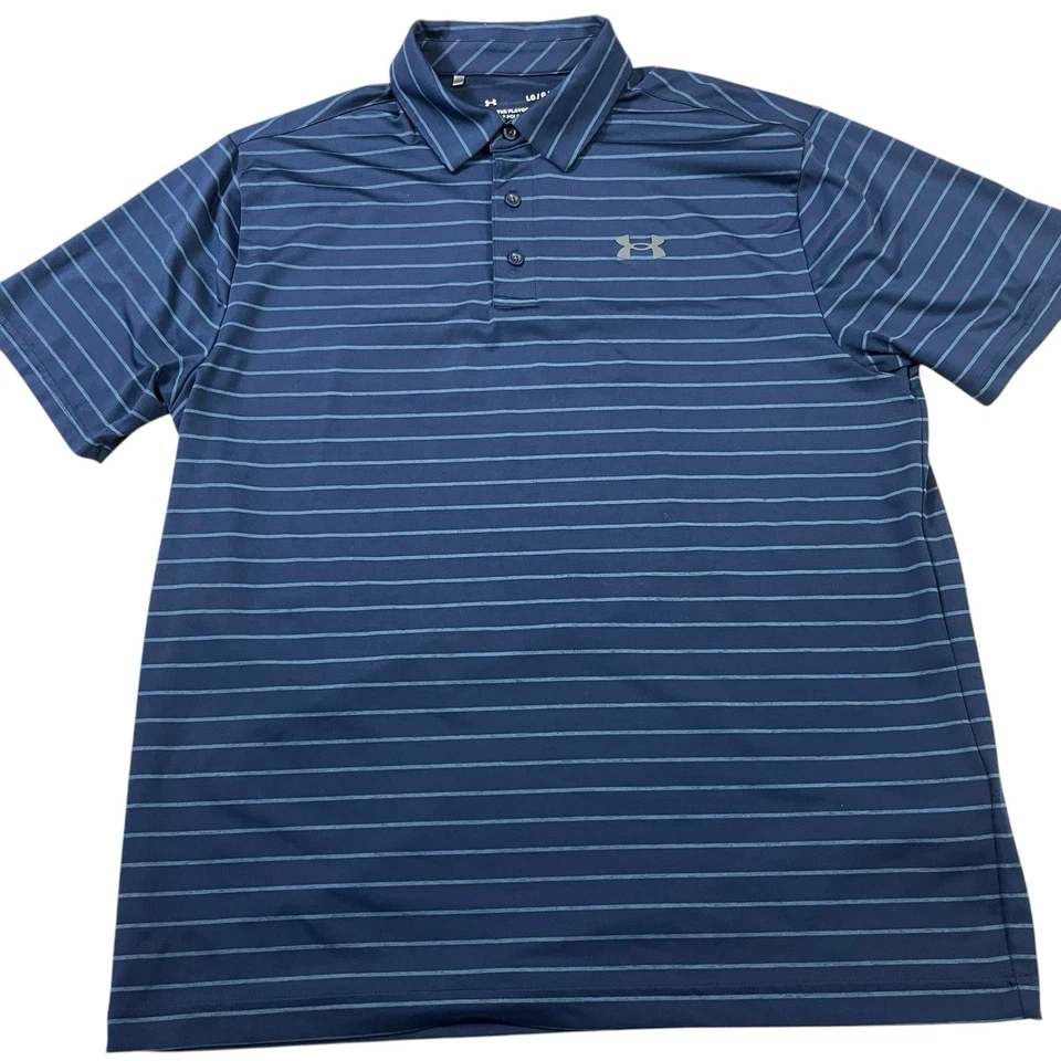 Camisa polo Under Armour Playoff a rayas para hombre talla L Foto 1 de 3