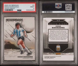 2023-24 Panini Obsidian - Diego Maradona Estuche Noche Blanco Hit SSP PSA 9 - Imagen 1 de 1