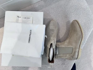 Common Projects beige Suede Chelsea Boots 1897 1302 Size 7, 41 new with receipt - Picture 1 of 9