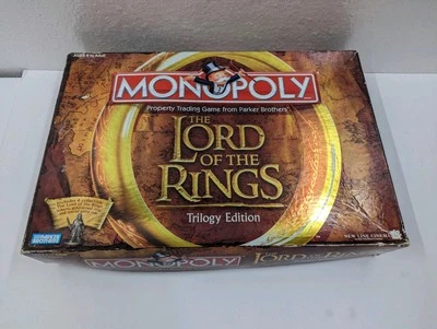 Monopoly Lord of the Rings Trilogy Edition Board Game - ALMOST COMPLETE - Image 1 of 4