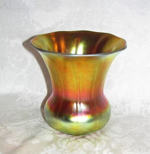 Steuben Frederick Carder Gold Aurene Art Glass Vase Circa 1915 - Picture 1 of 7