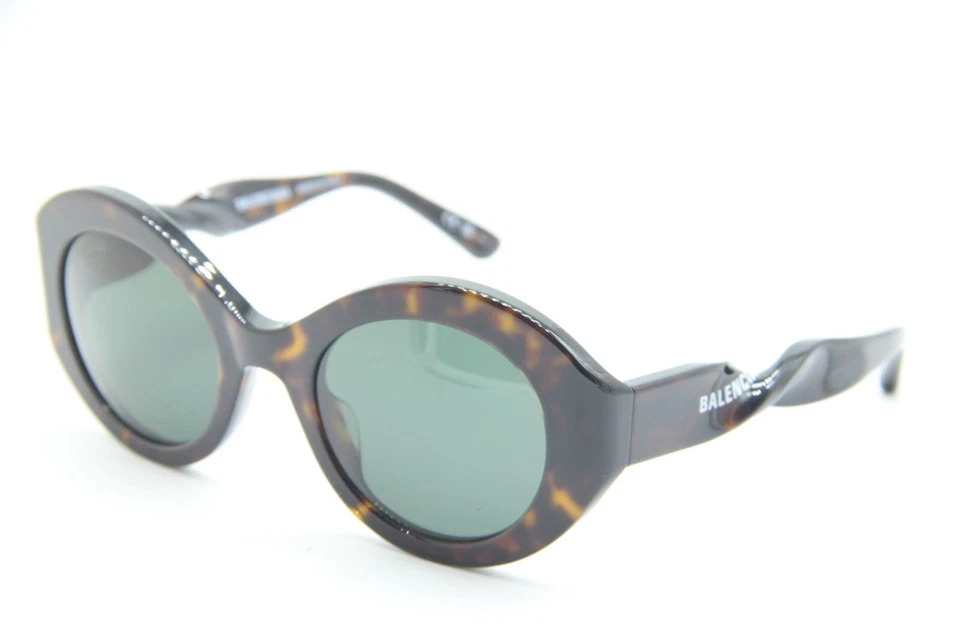 NUEVAS GAFAS DE SOL BALENCIAGA BB 0208S 002 VERDE TORTUGA MARRÓN AUTÉNTICAS 53-24 Foto 1 de 4