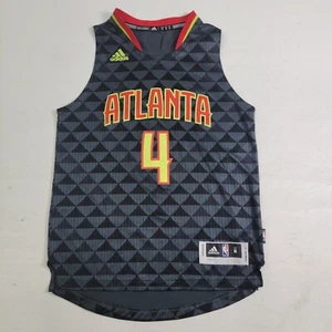 Adidas Atlanta Hawks Paul Millsap #4 Youth Jersey Sz M +2 Gray Basketball NBA - Picture 1 of 8