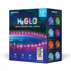 Merkury Innovations H2GLO 39ft Above Ground Pool Rope Light with Remote12ft Pool