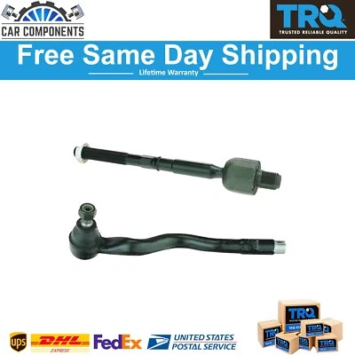 TRQ New Front Inner Outer Tie Rod End Driver Side Set For 1999-2008 BMW 323Ci - Image 1 of 4