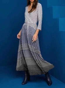 Vestido Heine vaquero azul estampado azul largo maxi talla 42 44 - Imagen 1 de 5