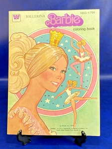Vintage 1977 Mattel Whitman Malbuch Papierpuppen Ballerina Barbie coloriert - Bild 1 von 19