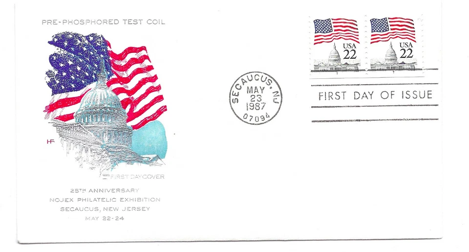 2115b 22c Flag experimental 'Test' coil pair Farnam, HF, FDC - Image 1 of 1