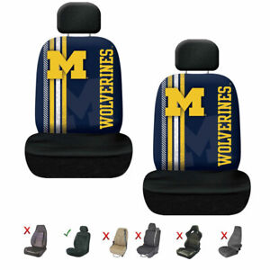 New NCAA Michigan Wolverines Car Front Universal Fit Seat Covers Set