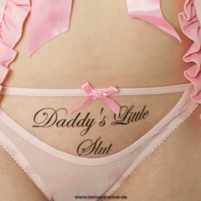 FETISH TATTOO 1 x carta papà - principessa, sì papà, proprietà di papà - tatuaggio temporaneo (1)