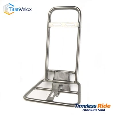 TitanVelox Titanium-Alloy Front Bike Bag Rack for Brompton Folding Bikes - Image 1 of 4