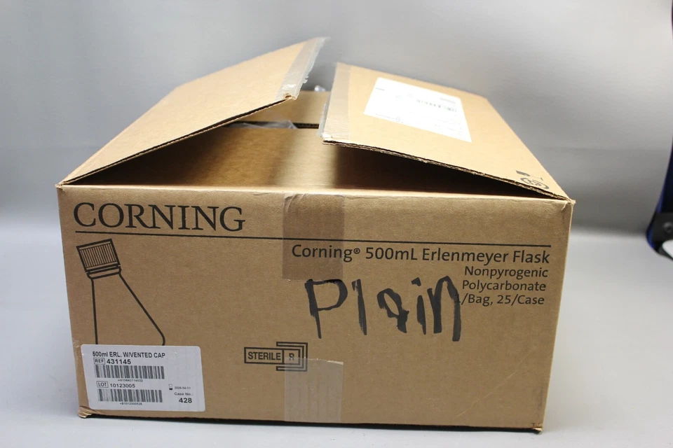 Corning 500ml Erlenmeyer Flask 431145 Vent Cap 2um Sterile