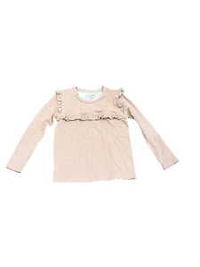CHRISTINA ROHDE GIRLS 8 KNIT SWEATER LUREX SHIMMER SPARKLE PULLOVER PINK RUFFLE - Picture 1 of 10