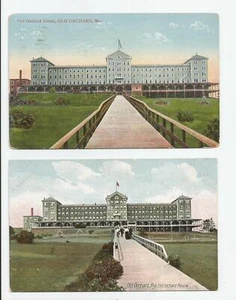 2 Old Orchard House Beach Maine Postcards Antique 1910 Hotel Resort Boardwalk ME - Picture 1 of 2