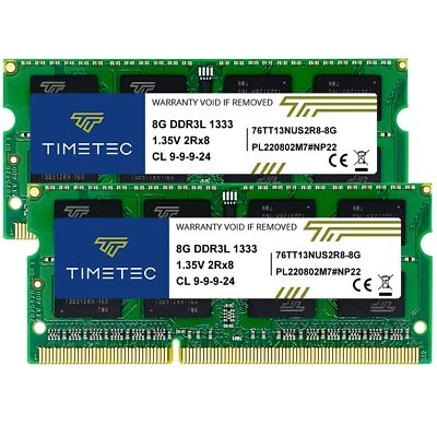 16GB KIT2x8GB DDR3 / DDR3L 1333MHz PC3-10600 Non-ECC Unbuffered 1.5V / 1.35V ... - Image 1 of 3