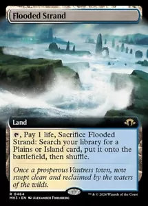 MTG FLOODED STRAND EXTENDED ART FOIL RARE - Modern Horizons 3 (MH3) - 0464 NM - Picture 1 of 1