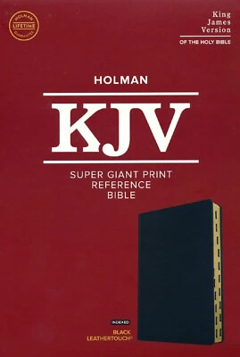 KJV Super Giant Print Bible Black LeatherTouch Indexed BRAND NEW in Shrink Wrap! - Image 1 of 4