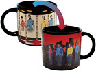 Tasse à changement de chaleur Star Trek Transporter - Ajouter du café ou du thé et Kirk, Spock, Mcc