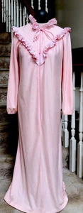 Camisón Say-Lu rosa suave yugo y cuello acolchado con encaje para mujer M - Imagen 1 de 9