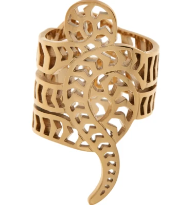 JUST CAVALLI SNAKE RING JCRG0007020207 SIZE M SMALL TO MEDIUM GOLD BOXED RRP £67 - Image 1 of 4