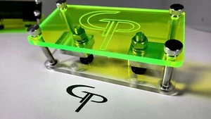 GP Car Audio Single spot ANL Fuse Block Holder Lug Style Clear w/ Neon Green Top - Picture 1 of 1