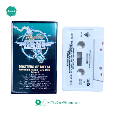 MASTERS OF METAL WREAKING HAVOC Compilation Cassette Tape (1989) Rush Ozzy Dio - Image 1 of 2