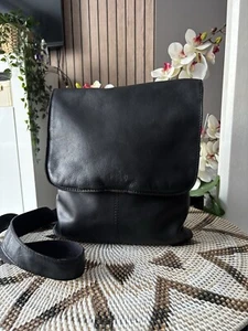 ROWALLAN Negro CUERO HOMBRE X BODY BANDOLERA - Imagen 1 de 8