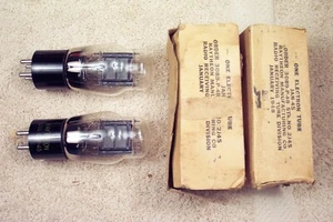 Two, NEW, Raytheon JAN CRP 45, #45, military, match date pair, UX-245, CX-345 - Picture 1 of 7
