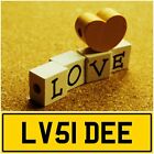 ? Loves Dee Love Dees Deas Deena Dean Deano De Private Reg Number Plate Lv51 Dee