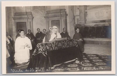 Pope Pius XI Sarteano 1929 Catholic Vatican Rome Real Photo Postcard RPPC - Image 1 of 2