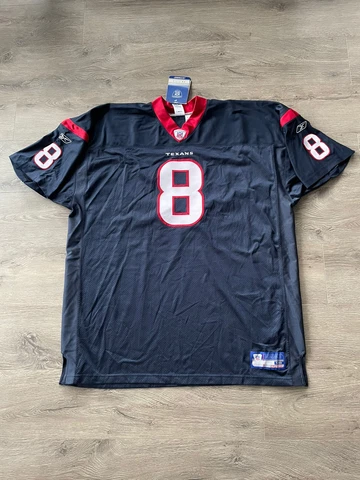 DAVID CARR #8 HOUSTON TEXANS NAVY REEBOK AUTHENTIC FOOTBALL JERSEY sz 58 NWT Cover