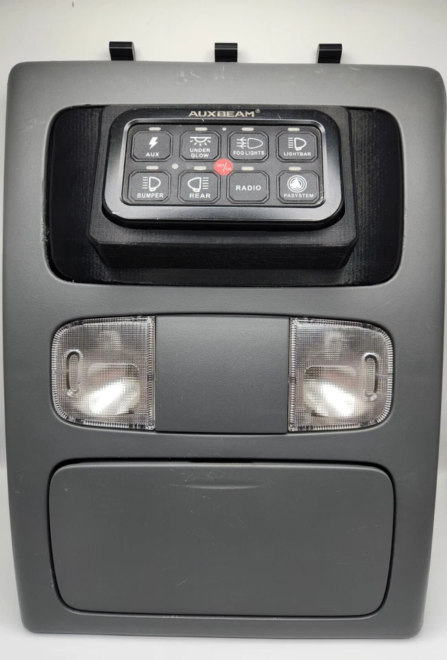2012-2015 2nd Gen Toyota Tacoma Overhead Auxbeam 8 Gang Switch Panel Mount - Image 1 of 3