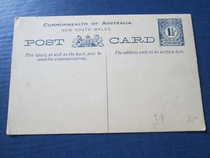 Pre 1900 New South Wales 1 1/2d blue Stationery Postcard Unused - Picture 1 of 4