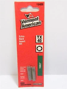 Vermont American 15409 Tx40 Torx Insert Bit Pk/2 - Picture 1 of 1