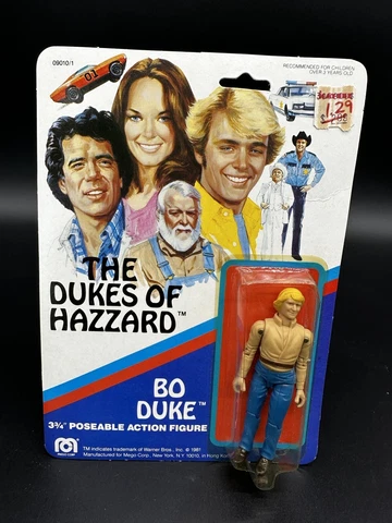 1981 BO DUKE Dukes Of Hazzard MEGO MOC Vintage MINT On Card Blister Pack Cover